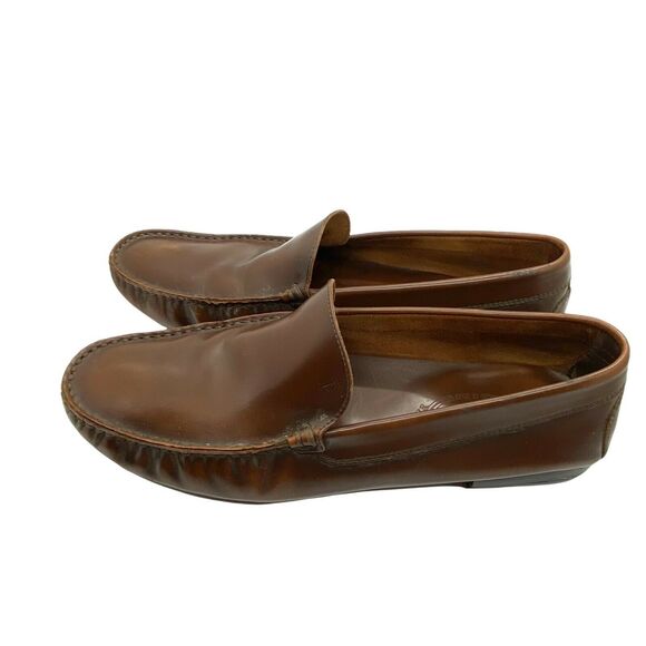 Tod’s Driving Loafer Mens Brown Leather Round Toe Slip On Casual Size 10 - Picture 5 of 12